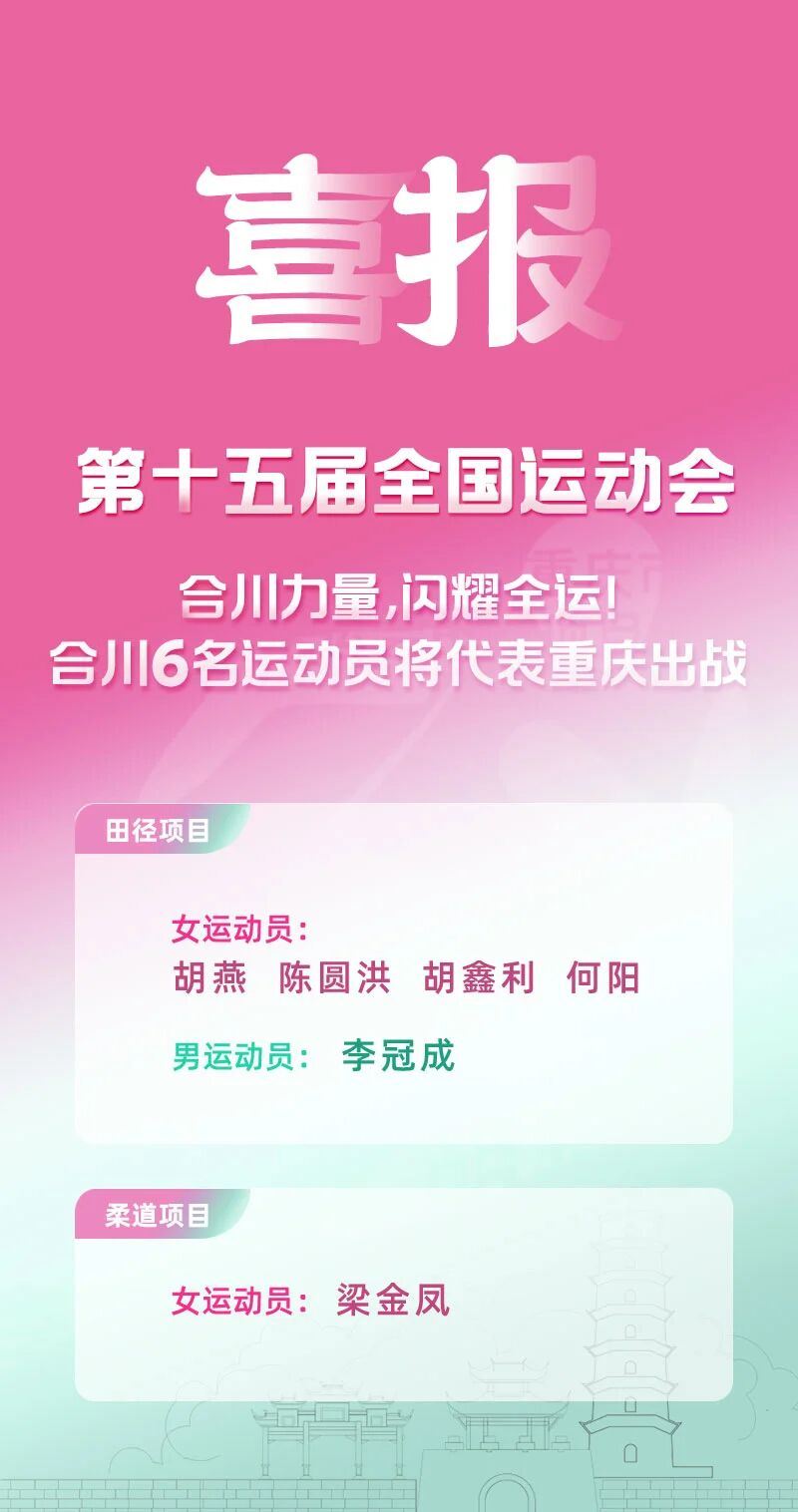 合川的他们将代表重庆出征全运会！